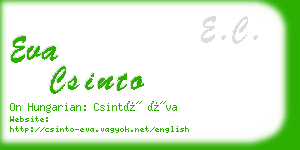 eva csinto business card